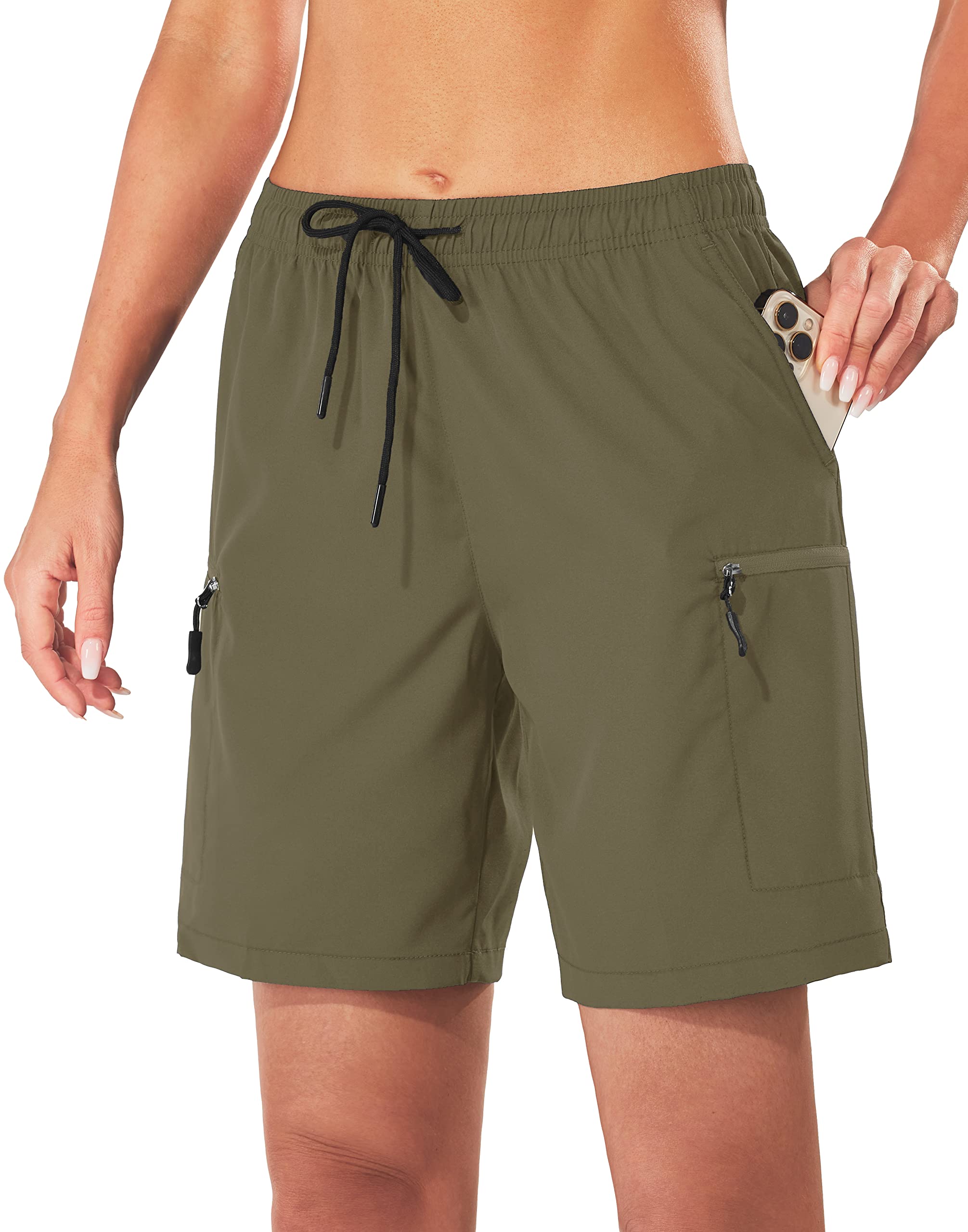 Looleafy Women's Hiking Cargo Shorts